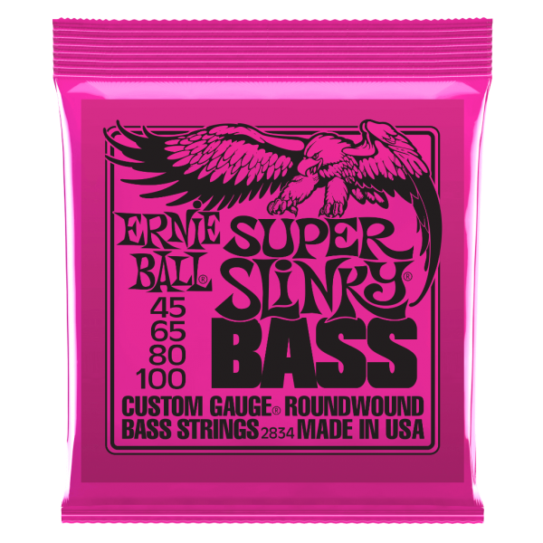 Ernie Ball Super Slinky Roundwound Bass Strings 45-100