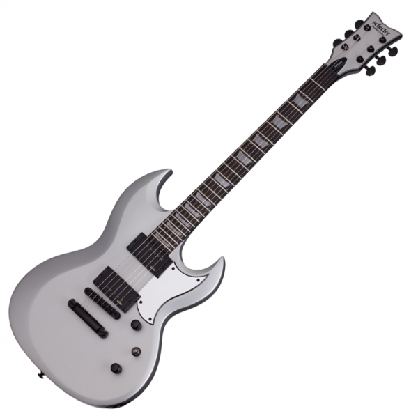 Schecter-Platinum-S-II-Silver-Electric-Guitar