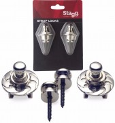 Stagg Guitar Strap Locks Chrome SSL1 CR