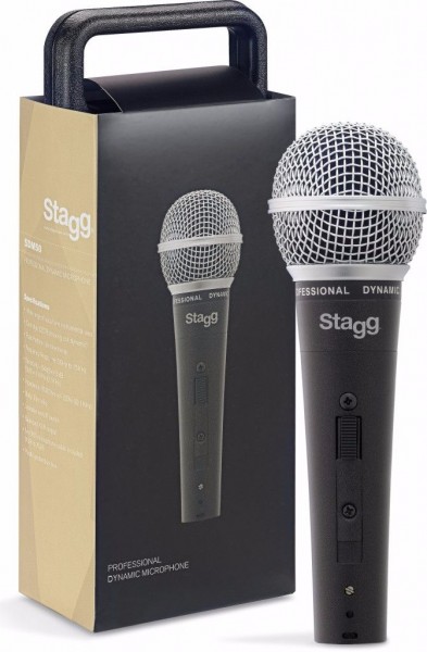 Stagg SDM50 Professional cardioid dynamic microphone with cartridge DC78