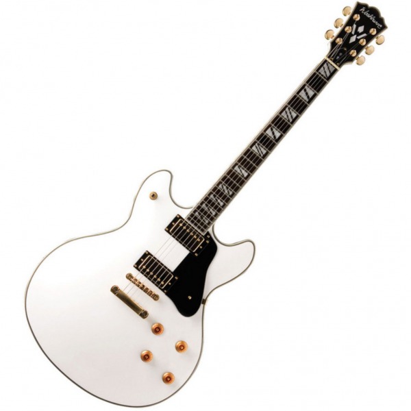 Washburn-HB45-Semi-Acoustic-White