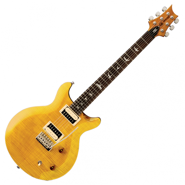 prs-se-santana-electric-guitar-front-yellow