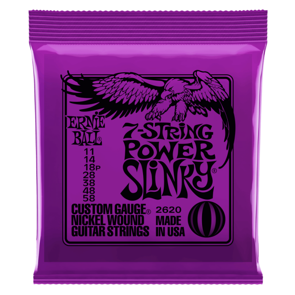 Ernie Ball 7 String Power Slinky Electric Guitar Strings 11-58