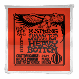 Ernie Ball 8 String Skinny Top Heavy Bottom Electric Guitar Strings 9-80