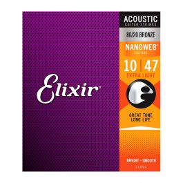 Elixir E11002 80-20 Bronze Acoustic 10-47