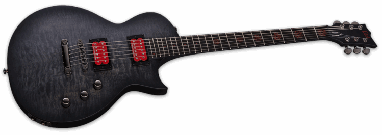 ESP BB-600 BARITONE (see thru black sunburst satin) angle