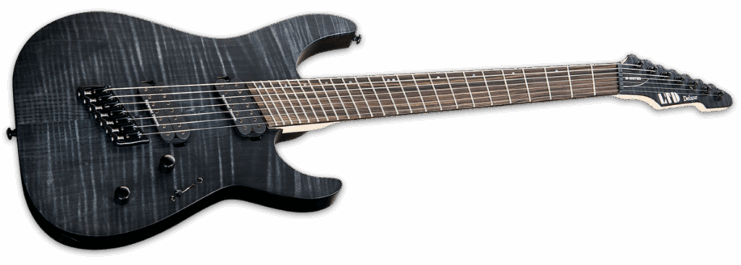 ESP LTD M-1007 Multi-Scale See Thru Back Satin Angle