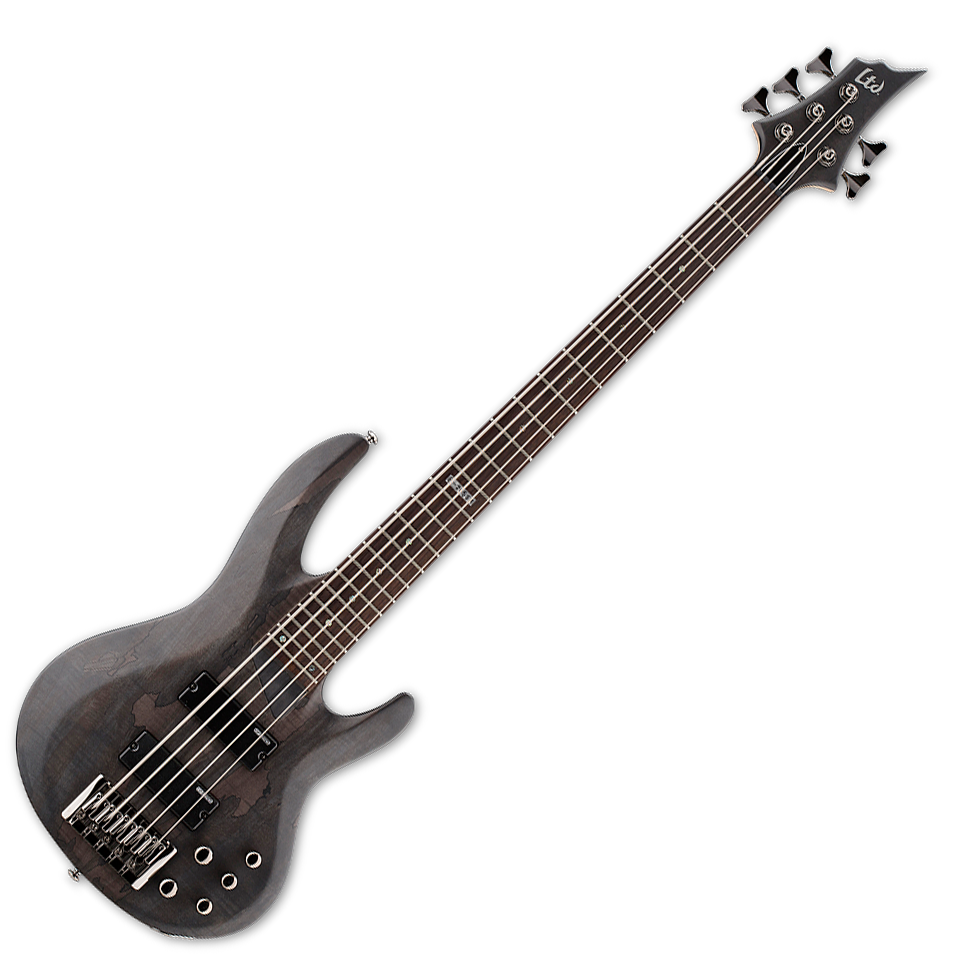 ESP-Ltd-B-205SM-See-Thru-Black-Satin-Front