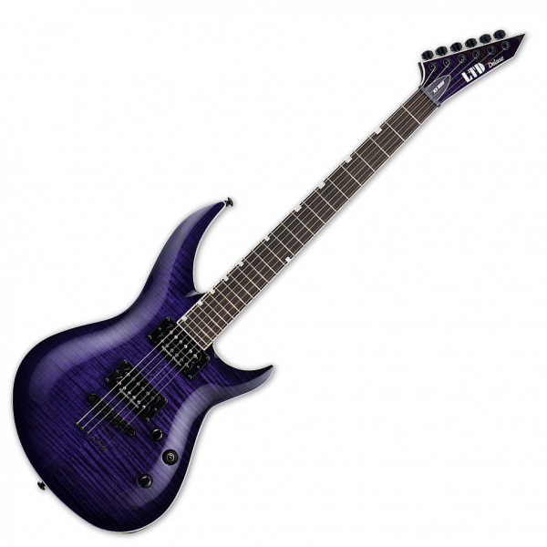 ESP-Ltd-H3-1000-See-Thru-Purple-Sunburst-Front