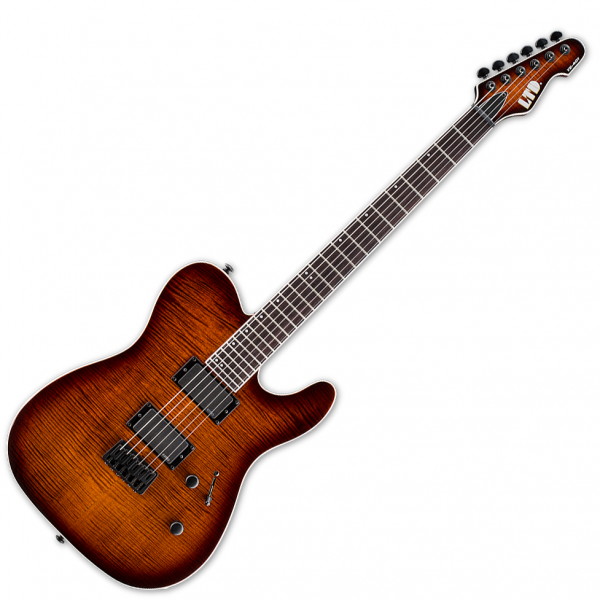 ESP-Ltd-TE-401FM-Dark-Brown-Sunburst-Front