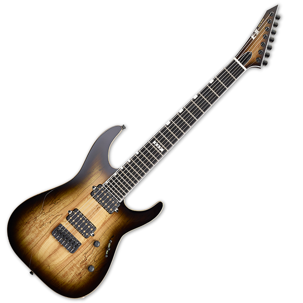 ESP E-II M-II-7 NT Hipshot Dark Brown Natural Burst