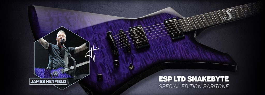 ESP LTD Snakebyte SE Baritone Purple banner