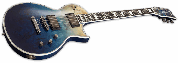 ESP E-II Eclipse Blue Natural Fade Angle