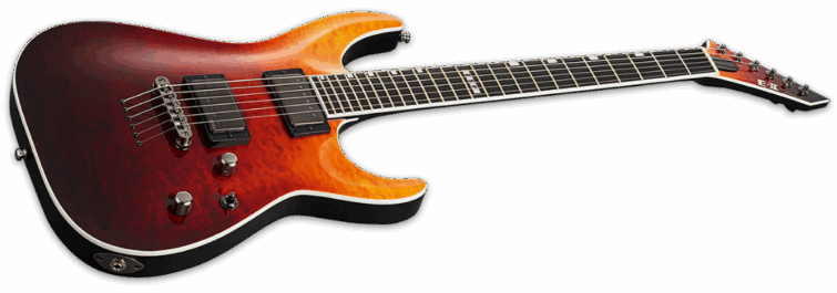 ESP E-II Horizon NT-II Tiger Eye Amber Fade Angle
