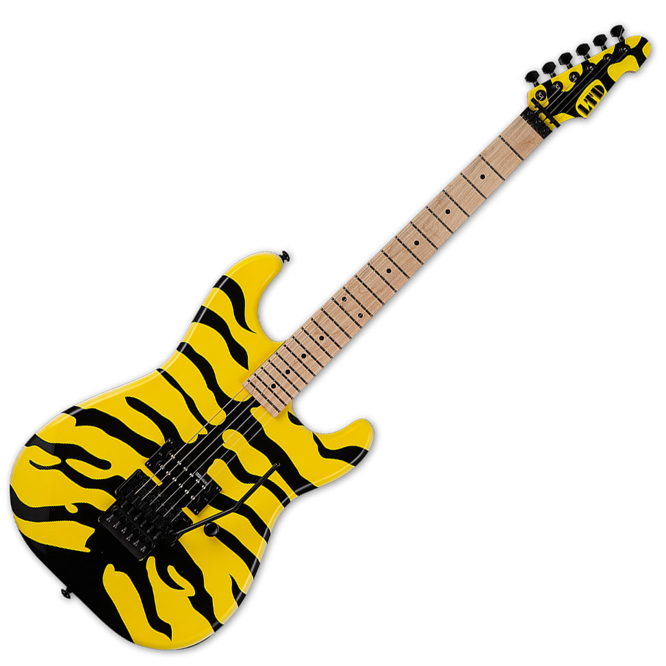ESP-Ltd-GL-200MT-Yellow-with-Tiger-Graphic-Front