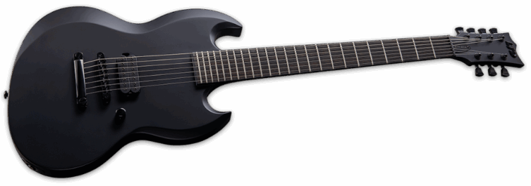 ESP Ltd Viper-7 Baritone Black Metal Angle