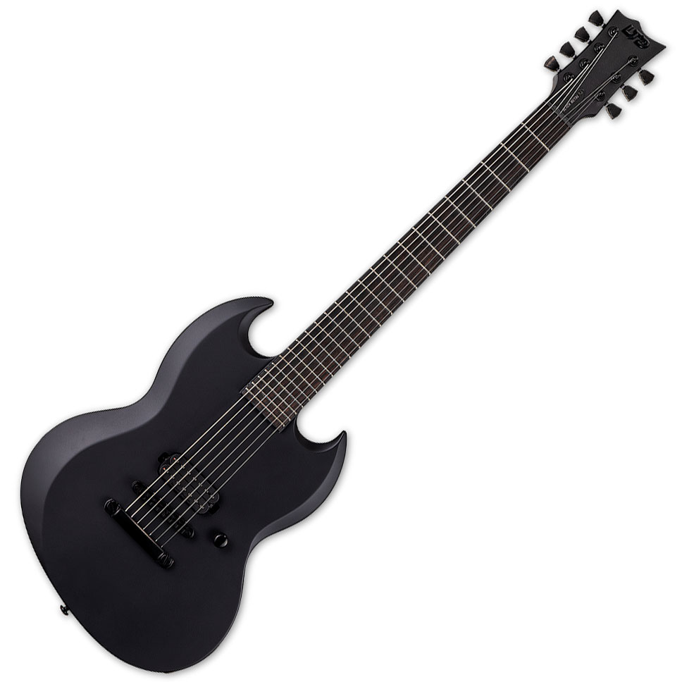ESP-Ltd-Viper-7-Baritone-Black-Metal-Front