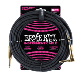 Ernie Ball Instrument Cable Black 10ft P06081
