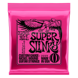 Ernie Ball Super Slinky Nickel Wound Guitar Strings 09-42