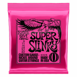 Ernie Ball Super Slinky Nickel Wound Guitar Strings 09-42