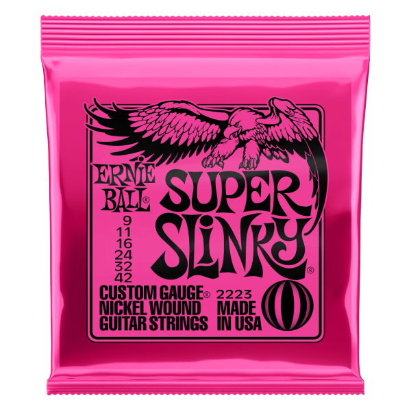 Ernie Ball Super Slinky Nickel Wound Guitar Strings 09-42