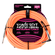 Ernie Ball Instrument Cable 25ft Neon Orange P06067
