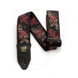 Ernie Ball Red Rose Jacquard Guitar Strap P04142