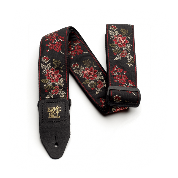 Ernie Ball Red Rose Jacquard Guitar Strap P04142