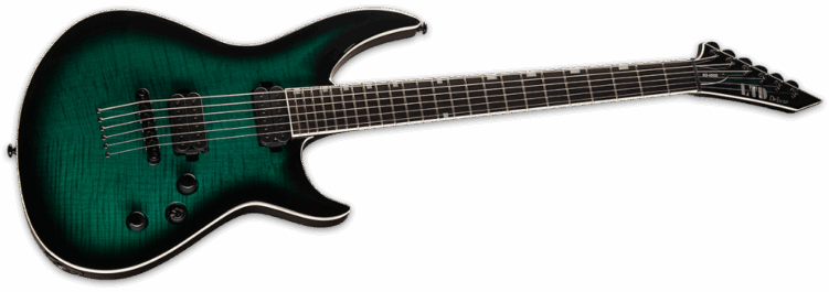 ESP Ltd H3-1000 Black Turquoise Burst Angle