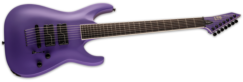 ESP Ltd SC-607 Baritone Purple Satin Angle