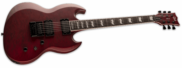 ESP Ltd Viper-1000-Evertune See Thru Black Cherry Satin Back Angle