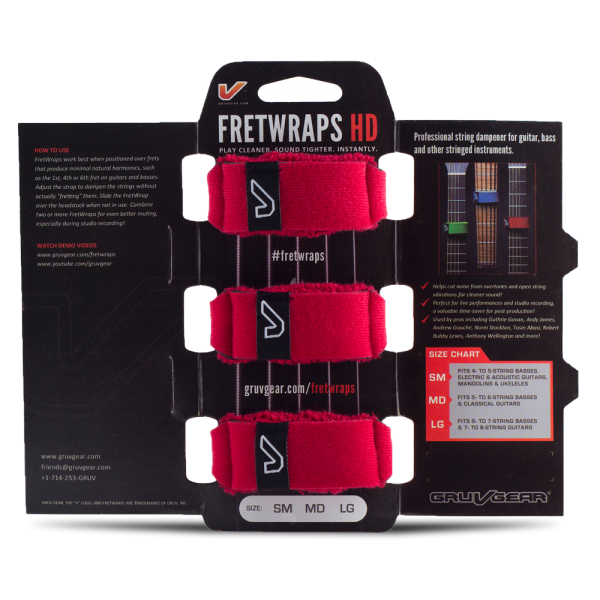 Gruv Gear Fretwrap 3-pack Red FW-3PK-RED