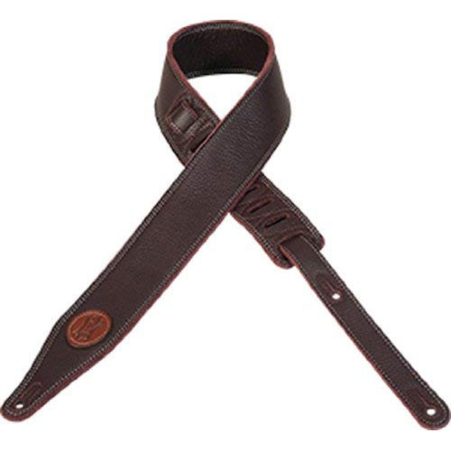 Levy's Garment Leather Guitar Strap, M17SS-BRG Burgundy | Live Louder