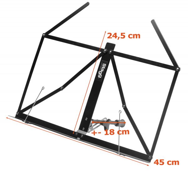 Stagg Desktop Music Stand MUS-A1 BK Front