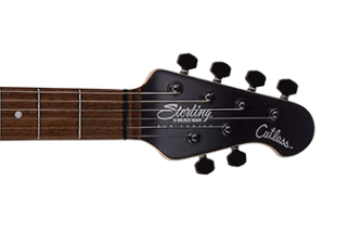 Sterling CT30HSS Stealth Black Headstock