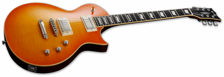 ESP E-II Eclipse Full Thickness Vintage Honey Burst Angle