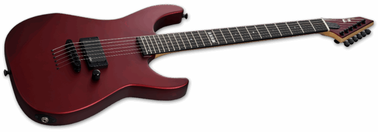 ESP E-II M-I Thru NT Deep Candy Apple Red Angle