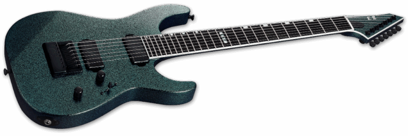 ESP E-II M-II 7B Baritone Evertune Granite Sparkle Angle