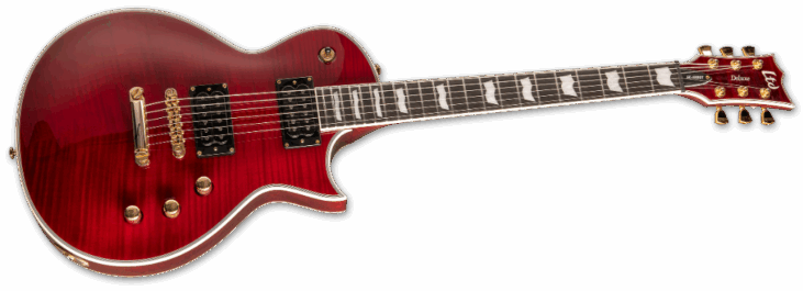 ESP Ltd EC-1000T CTM See Thru Black Cherry Angle