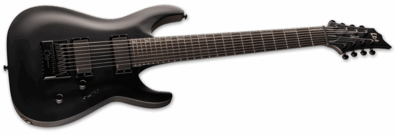 ESP Ltd H-1008 Baritone Evertune Black Satin Angle