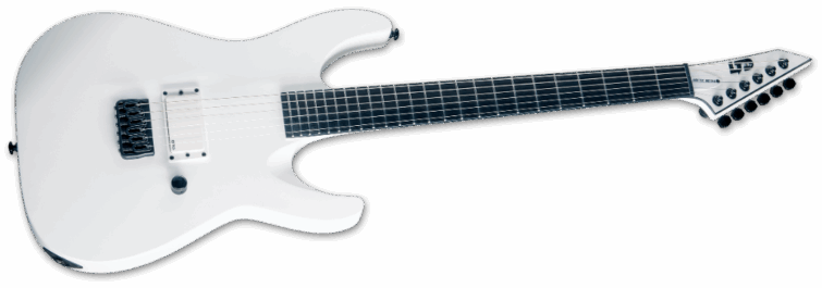 ESP Ltd M-HT Arctic Metal Snow White Satin Angle