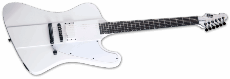 ESP Ltd Phoenix Arctic Metal Snow White Satin Angle