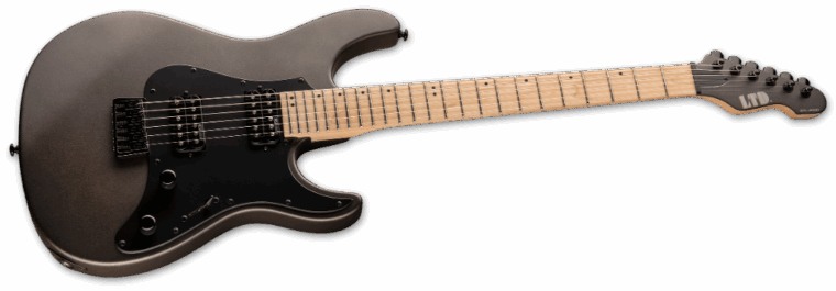 ESP Ltd SN-200HT Charcoal Metallic Satin Angle