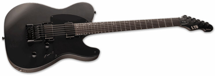 ESP Ltd TE-1000 Evertune Charcoal Metallic Satin Angle