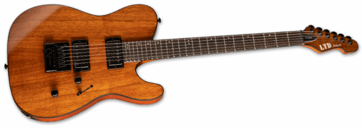 ESP Ltd TE-1000 Evertune Koa Natural Gloss Angle