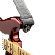 D'Addario Auto Lock Guitar Strap, Metal Grey c