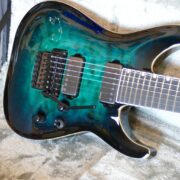 ESP E-II Horizon FR-7 Black Turquoise Burst 1022 (1)