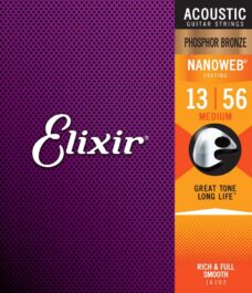 Elixir 16102 Phosphor Bronze Nanoweb Strings 13-56
