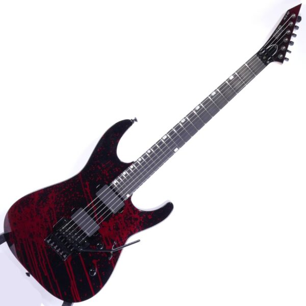 ESP USA M-II FR DX - Black Blood Splatter 2411 (1)