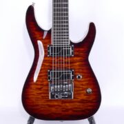 ESP Ltd KS-7 QM ET DBSB, EverTune Ken Susi, Dark Brown Sunburst, SN#W15081386 (2)